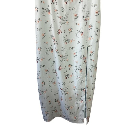 Abercrombie & Fitch Floral Sleeveless Midi Dress SP Small Petite Front Slit New - Picture 3 of 9